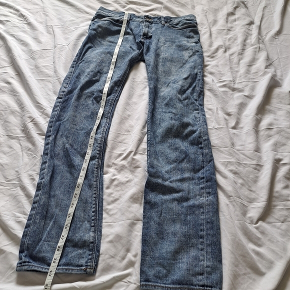 Wesc | Blue acid wash Y2K style mens slim straight leg jean - Picture 10 of 14